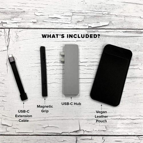 HyperDrive Duo 7-in-2 MacBook USB C Hub — for Mac w/Dual Ports, 4K60Hz HDMI, 40Gbps USB-C 100W Power Delivery, USB-A, SD/MicroSD, Magnetic Mount — (Space Gray)