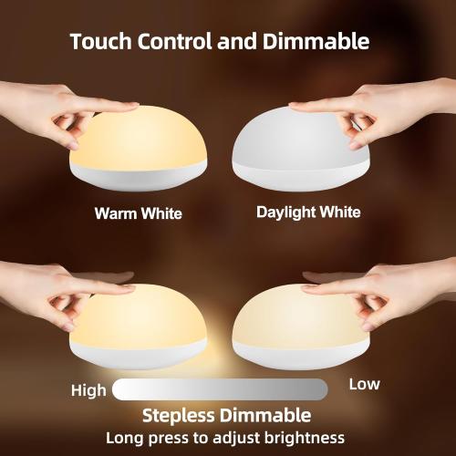 Baby Night Light,Touch Control for Baby Nursery with Remote and Timer - Rechargeable and Portable for Breastfeeding,Dimmable Nursery Light with 2 Color Modes