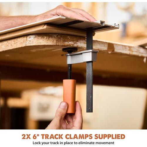 Evolution ST2800-G2 110 Circular Saw Guide Rail/Track | Universal Fit: Makita, Bosch, Festool, Triton, Metabo | 110/9.2ft (2.8m) | Includes Self-Aligning Bars, 2x Track Clamps, Hex Key & Carry Bag