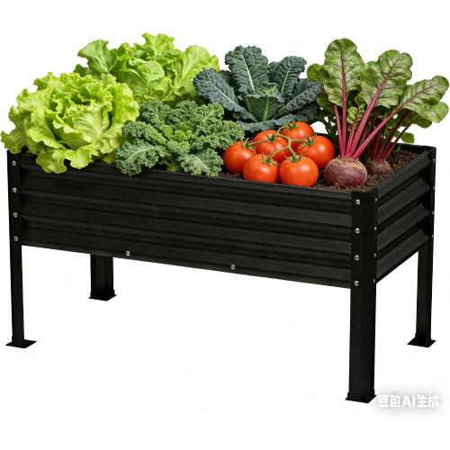 Large Galvanized Raised Garden Bed Outdoor with Legs, Load Capacity 1200LB, 48x26x30in Raised Garden Bed, for Backyard/Patio/Balcony/Gardening/Vegetables Flowers, Black