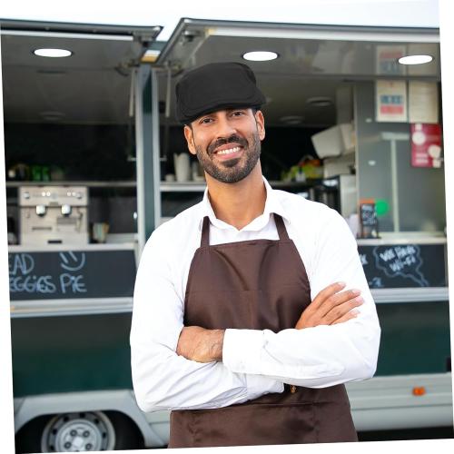 1pc Work Beret Kitchen Cap Chef Turban Chef Skull Hat Men s Newsboy Caps Chef Hat Green