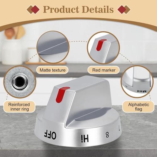 DG94-03500a/z for Samsung knob, DG94-03500V DG94-03500W Knob for Samsung Electric Stove Oven Range Replacement, Compatible with NE63T8111SS/AA NE63T8311SS/AA NE63T8751SS/AA