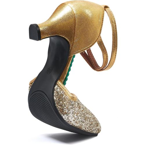 Size 9 Danceand Sway Womens Latin Dance Shoes Heeled Ballroom Salsa Tango Party Sequin Dance Shoes