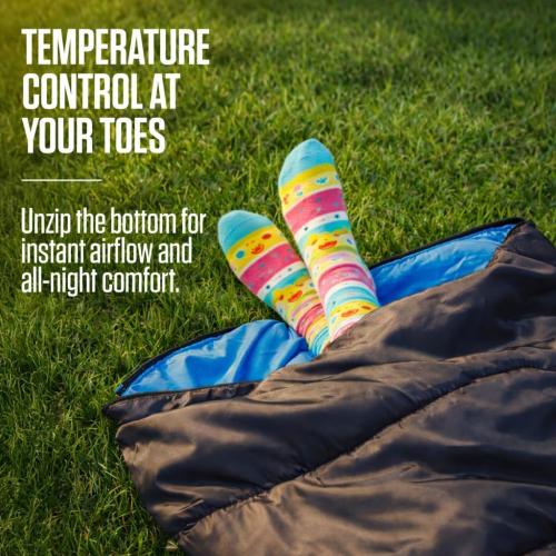 VENTURE 4TH Backpacking Sleeping Bag – XXL, Double and Single Sizes - Lightweight Warm & Cold Weather Sleeping Bags for Adults, Kids & Couples – Ideal for Hiking, Camping & Outdoor Adventures