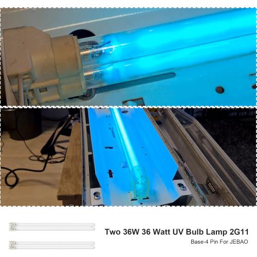 Two 36W 36 Watt UV Bulb Lamp 2G11 Base-4 Pin For JEBAO, New