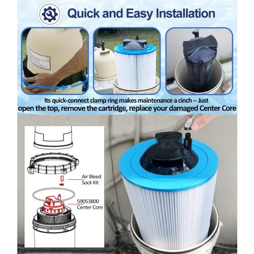 59053800 Center Core Replacement Part for Clean & Clear RP Filter CC 150, 175 and 200 Square Feet EC- 160317 160318 CCRP150 CCRP200 Pool and Spa Cartridge Filter Part