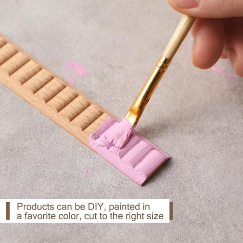 Nuanchu 12 Pcs Unfinished 3D Wood Trim Decor, Wavy, 20mm