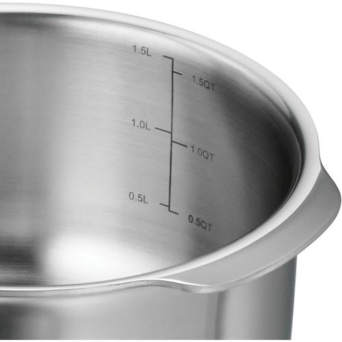 Tramontina Utsava 1.75-Quart Tri-Ply Clad Stainless Steel Tope with Lid, Small Patila Pot for Indian Cooking
