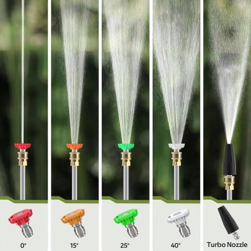 Green and Black Pressure Washer with Adjustable PSI Switch, 4500PSI Max 3.0 GPM Electric Power Washer with 5 Nozzles & 500ml Foam Cannon, Portable High Pressure Washer for Cars, Fences, Patios and Driveway Cleaning