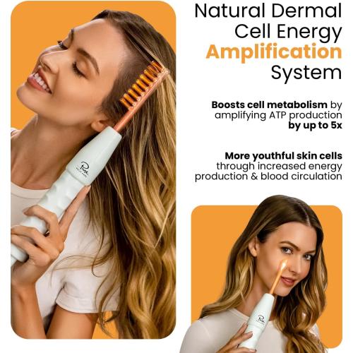 Pure Daily Care NuDerma Handheld Skin Therapy Wand Machine w/Neon – Anti-Aging - Skin Tightening - Wrinkle Reducing - Dark Circles – Clarifying - Hair & Scalp Stimulator