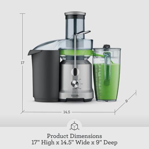 Breville BJE430SIL Juice Fountain Cold, 70 fl oz, Silver