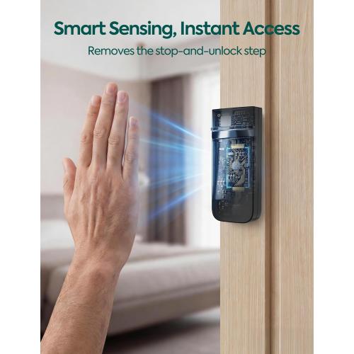 Babelio Smart Baby Gate with Auto-Unlock/Close, Pressure Mounted No Drill for Doorways/Top of Stairs. Pet/Dog Door Wide Walk Thru w/Infrared Sensor & Instant Safety Alert (White, 26.3-37.8 W, 30 H)