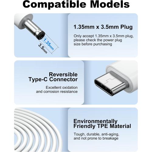 WUKUR 2 Pack Power Adapter Compatible with Ring Stick Up Cam Battery/Plug-in 3rd Gen/2nd Gen & for Ring Pan Tilt Stick Up Camera, Indoor/Outdoor Charger Weatherproof Power Cord, 4M/13.1Ft Long