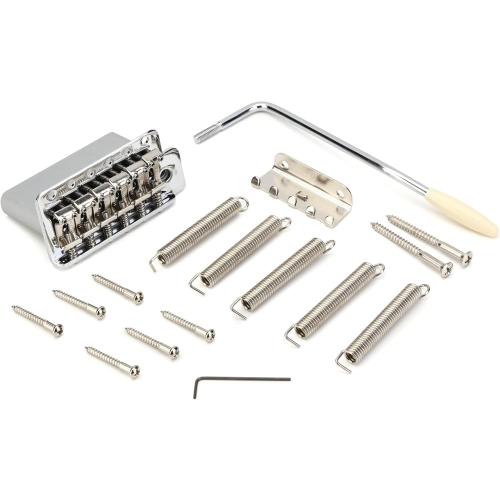 Fender Vintage/Narrow Strat Tremolo Assembly, Chrome Electric Guitar Bridge (0992070000)