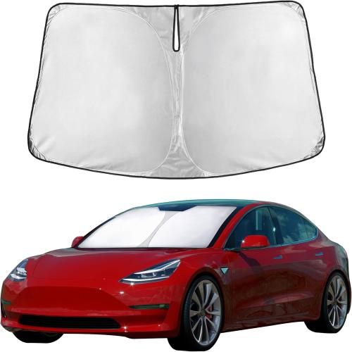 EcoNour Windshield Sun Shade Compatible with Tesla Model 3 & Model Y