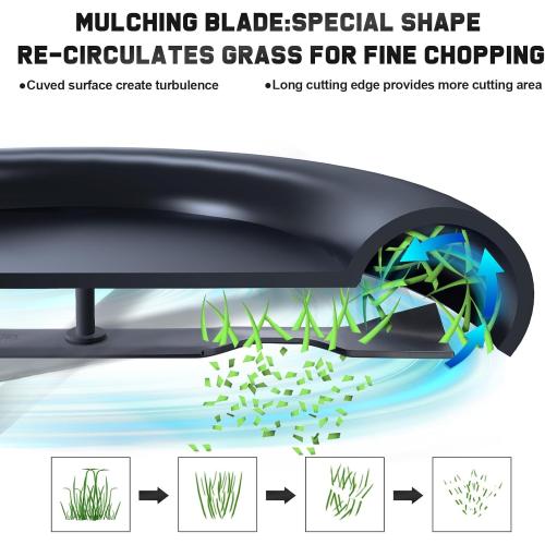 134149 Mulching Blades for Craftsman 42 inch Mower Blade LT2000 LT1000 YS4500 Replace 422719 532134149 Husqvarna Poulan Pro 42'' Deck Riding Lawn Mower 5 Point Star (2 Pack)