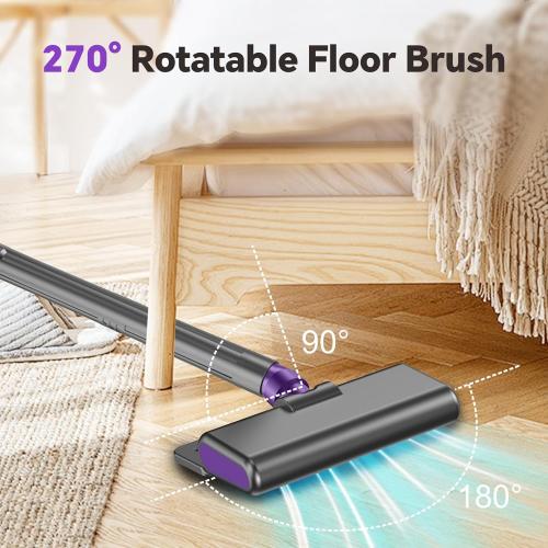 Cordless Vacuum Cleaner, Powerful Suction Vacuum Cleaners for Home, Stick Vacuum Cordless Rechargeable with LED Screen and 3-Speed Suction, Lightweight Handheld Vacuum for Pet Hair, Hard Floor, Carpet