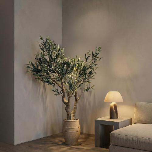Everleaf Aria Planter Pot Small, Lightweight Modern Decorative Pot for Faux Trees & Indoor Plants, Ultra-Light Matte Finish Planter for Living Room Decor Color Dune