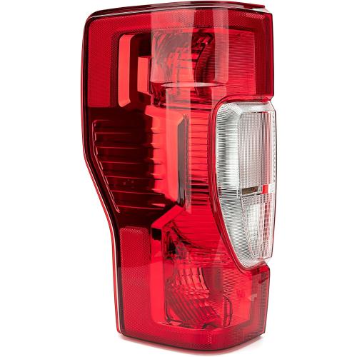 Left Driver Side Rear Tail Light Assembly Compatible With 2020-2022 Ford F250/F350/F450 Super Duty Rear Taillight Tail Lamp Halogen Brake Lamp(w/o Blind Spot) (w/o LED)