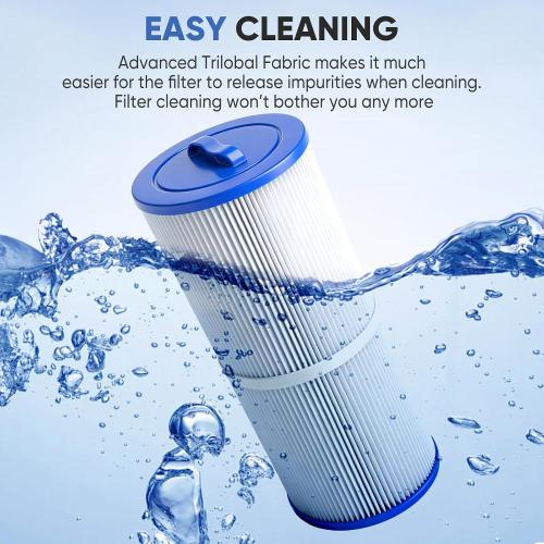 6CH-960 Spa Filter Compatible J-300, J400, Unicel 6CH-960, Filbur FC-2800, 6540-476, 6540-383, Pool replacement Cartridge Hot Tub Pool Replacement Cartridge with Closed Handle 2 Pack 6.65x16.93