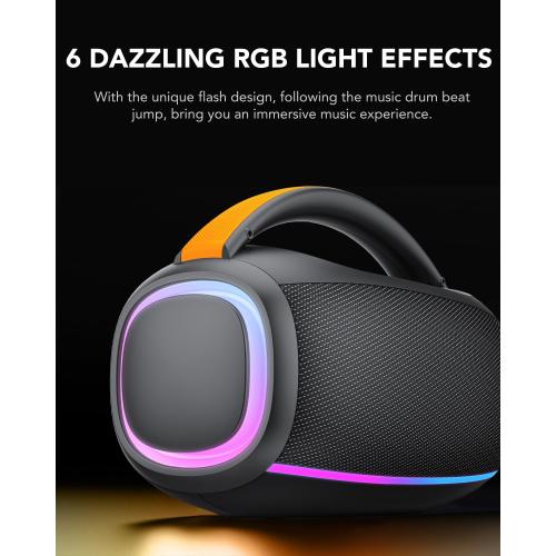 Speakers Bluetooth Wireless: 80w Loud Speaker with Bass, 30H Playtime, IPX7 Waterproof, Large Speakers for Work, Outdoor, Workshop, Garage, Portable Speaker with TWS