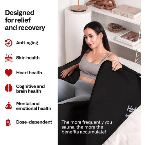 HYDRAGUN HeatPod Infrared Sauna Blanket for Well-Being and Detox - Relax Your Body & Mind - Personal Sauna, Portable Sauna for Home