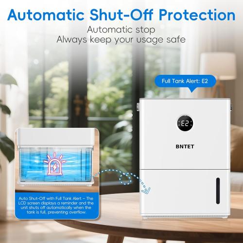 2-in-1 Dehumidifier and Humidifier Combo, 68 oz Tank with Auto Shutoff, Smart Humidity Control, 30-Second Rapid Dehumidification, 12H Timer, 7-Color LED Light for Home Use