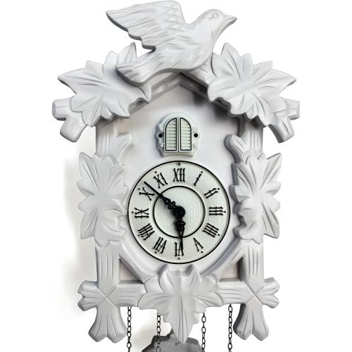 Rylai Cuckoo Clock Large Wooden Wall Clock Handcrafted 13x9.5 Inch (BROWN)