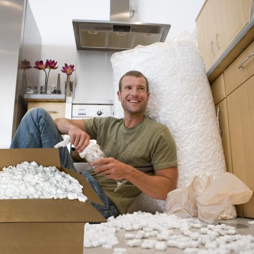 Moving Packing S-Shaped Popcorn Cushion for Shipping (White)