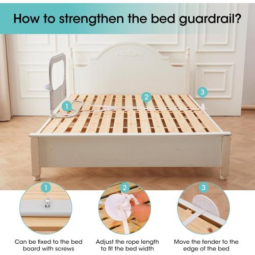 Baby Bed Rail Guard for Toddlers - 47 Toddler Bed Side Rails for Twin, Full, Queen Bunk Size Bed Swing Down Bedrail Extral Tall Child Safety Side Railing Guards for Kids