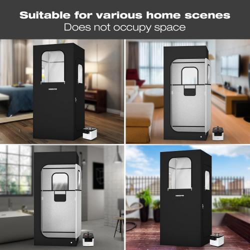 71in High Full Size Steam Sauna 600D Canvas, Sauna Box, Portable Steam Sauna, Personal Steam Sauna with Touchscreen 1000W & 2.6 L Steam Generator