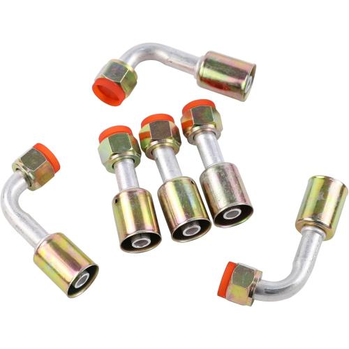 25PCS Air Conditioning Hose and Fitting Kit Includes 6.5ft #6#8#10 AC Hoses and #6#8#10 AC Fittings