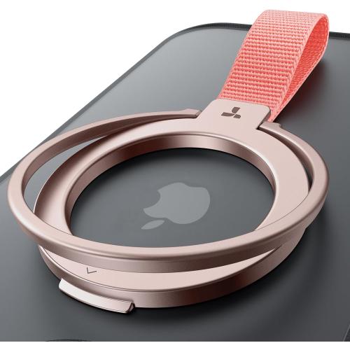 TORRAS 2025 Upgrade (Gen 6.0) Magnetic Phone Grip Holder Kickstand with Braided Strap, Fit for MagSafe Ring Removable, for iPhone 17 16,15, 14, 13 12 Pro/Max Samsung, Google (Rose Gold), Ostand Ring