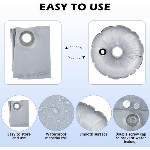 Blulu 2 Sets Feather Flag Base Foldable Flag Stand Base with Water Bag Cross Metal Pole Stand Fits with a 0.65'' Inner Diameter for Outdoor Business