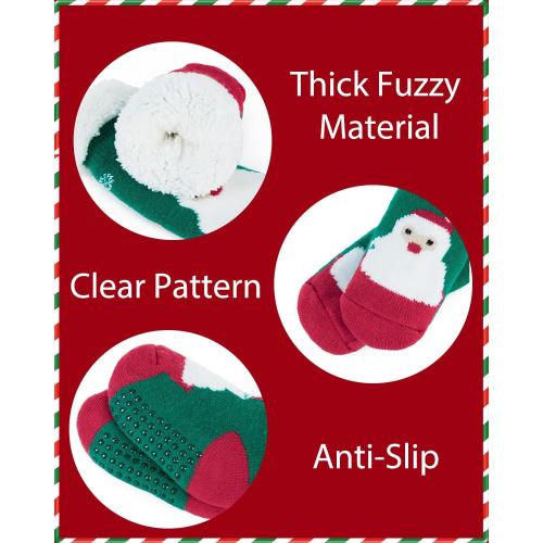Century Star Toddler Girls Boys Christmas Socks with Grips Cotton kids Slipper Socks Baby Winter Non Slip Fuzzy Sock