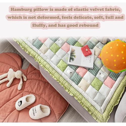 CHELEI2019 11.8 Hamburger Plush Cheeseburger Pillow Stuffed Food Cushion Toy,Gifts for Kids