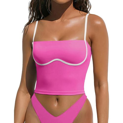 Size M OMKAGI Womens Workout Tank Tops Adjustable Strap Longline Sports Bra Padded Sleeveless Top