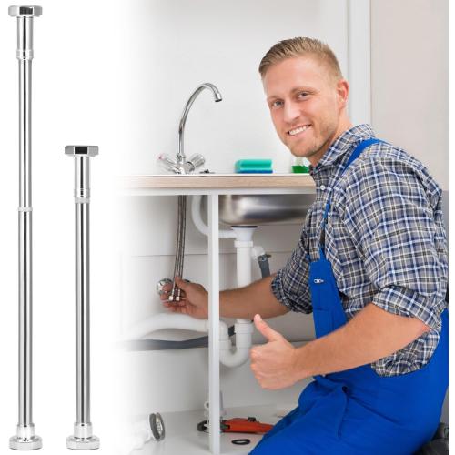 QWORK Undermount Sink Brackets, 2 Pack Adjustable Stainless Steel Undermount Sink Support Legs (19.7-31.5), for Kitchen Sink