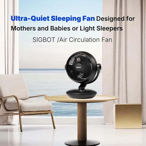 Size 10 Color Black Fan for Bedroom with Remote,Ultra Quiet Desk Fan,with 3 Modes,8 Speeds,9-Hour Timer,10 inch,High-Velocity Cooling,Auto Oscillation,for Home,Dorm&Office