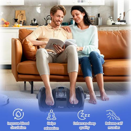 Shiatsu Foot Massager with Heat,Foot Massager for Plantar Fasciitis,Pain Relief and Heat Therapy,Massage Foot/Calf with Deep Kneading,Christmas Gift for Women and Men(Black)