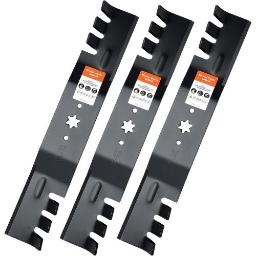 54 Inch Mower Blades 40MnB for MTD Cub Cadet 742-0677 942-0677 RZT54 RZT-S54 SLT1554 GT1554 LGT1054 GT1054 GTX1054 T310 54''Deck Lawn Mower (Toothed Mulching)