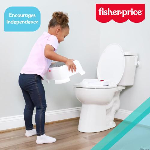 Fisher-Price™ Toddler Step Stool – Non-Slip Textured Top, Wide Stable Base, Lightweight Potty Training Boost for Kids, Bathroom & Sink Stool for Toddlers