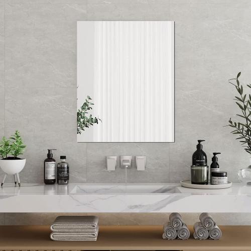DARENYI A2 Acrylic Mirror Sheet for Wall, 16.5 x 23.2 Large Rectangular Mirror Tiles Frameless Wall Mounted Mirror Self-Adhesive Mirror Stickers for Vanity Bedroom Home Decor