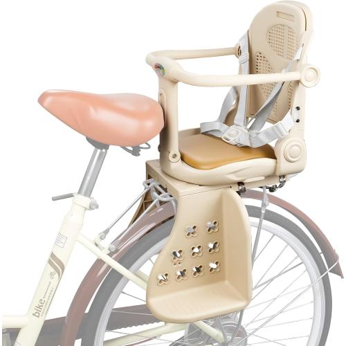 COLOR BLACK Rear Child Bike Seat, Back Mount Bicycle Seat with Backrest, Armrests, Foot Pedals Toddler Bike Seat for Adult Bikes for Baby Ages 6 Months to 6 Years
