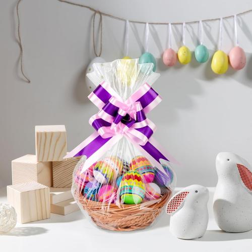 10Pack Clear Basket Bags,Large Cellophane Gift Bag For Baskets,16x24 Inch Cellophane Bags,2 Mil Thick,For Gift Giving, Packaging Products,Fits a 9 Inch Round Tray or 7 Inch Square Box With Ease
