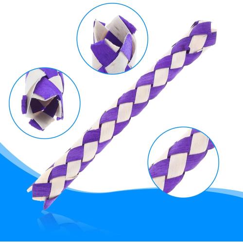 DIVINA VITAE 24 Pcs Chinese Finger Trap Classic Wooden Finger Trap Colorful Chinese Wooden Chinese Finger Traps Bird Chew Finger Trap Cool Birthday Party Favors Goodie Bag Stuffers (4 Colors Random)