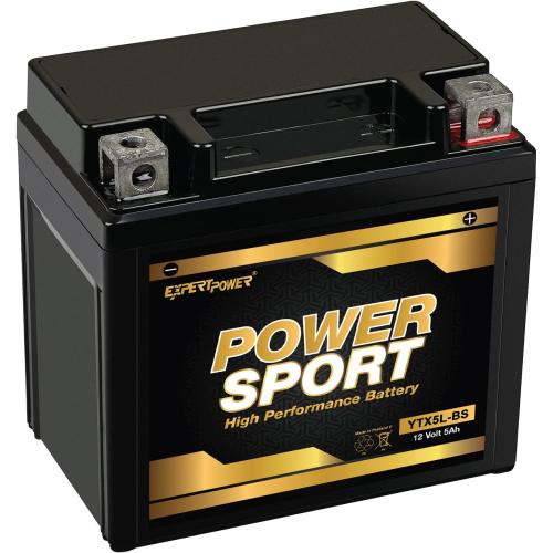 ExpertPower YTX5L-BS - SLA AGM Motorcycle Battery 12V 5Ah, 135 CCA Scooter and ATV Battery Compatible with Predator, Sportsman, Outlaw, YFM90R Raptor, Replacement for CT5L-BS Powersports Batteries