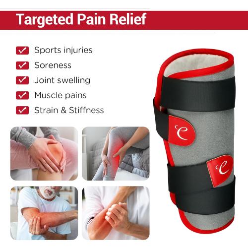 Comfytemp Heating Pad for Leg Pain & Cramps Relief, Wearable Knee Heating Pads for Knee Pain, Wrap Around Heating Pad for Shin Splint/Calf/Arm, Birthday Gifts for Mom Women (S/M)