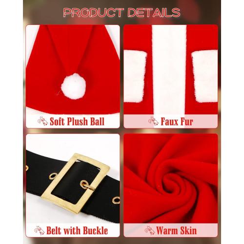 XS Boys Santa Claus Costume, Children's Santa Costume, Kids Xmas Santa Suit Christmas Outfit for Halloween Cosplay