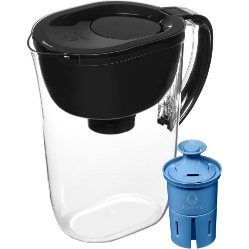 Brita Everyday Elite Water Filter Pitcher, Removes 99% of Lead, Includes 1 Filter, 10-Cup Capacity, Black